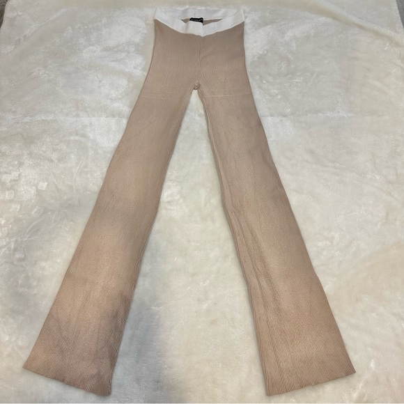 JLuxLabel Tan Ribbed High Waist Yoga Comfy Pants Size Medium - Picture 3 of 15